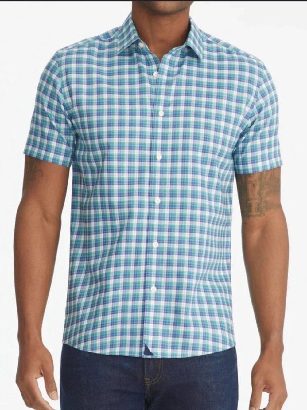 UNTUCKit Dameron WF Dameron Regular Fit Button Down Short Sleeve Sz XXL